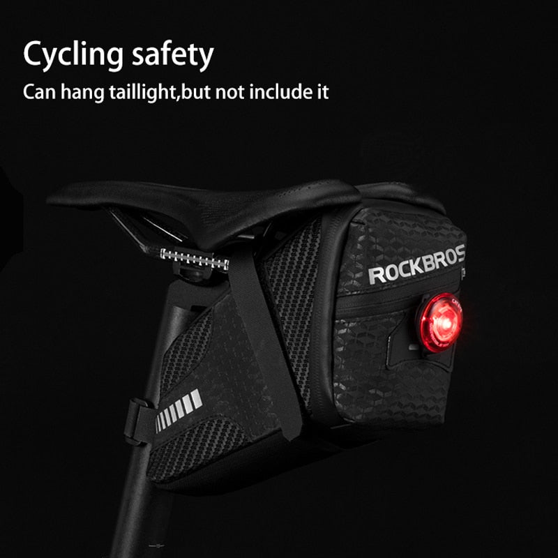 Bicycle Saddle Bag 3D Shell Rainproof Reflective