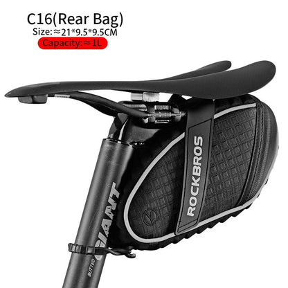 Bicycle Saddle Bag 3D Shell Rainproof Reflective