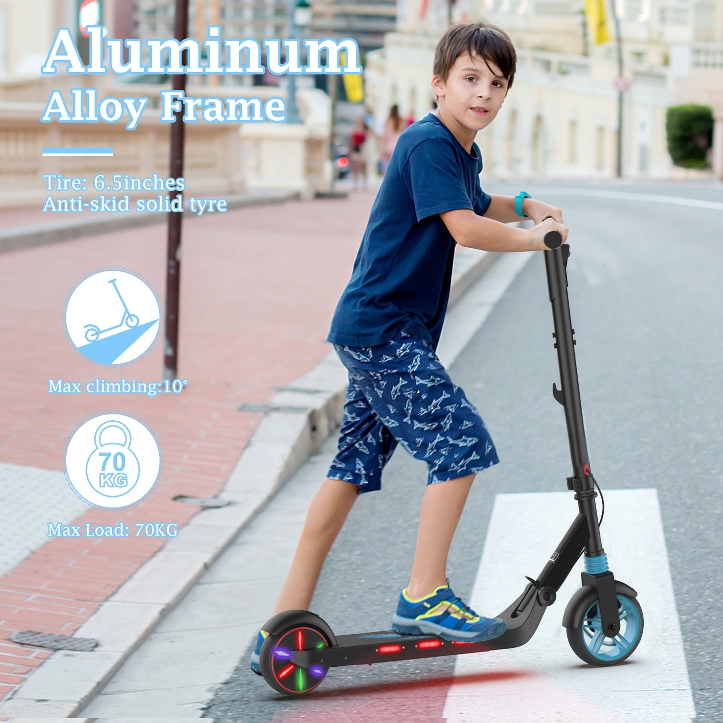 KES1 Kids Electric Scooter Safe Double Brake