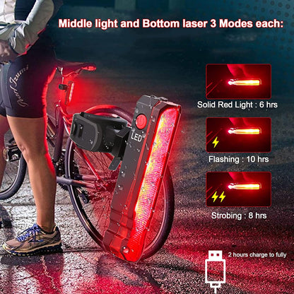 5 LED Bicycle Taillight 3 Modes