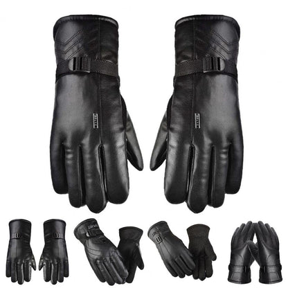 Cycling Gloves 1 Pair Simple Non-slip Faux Leather