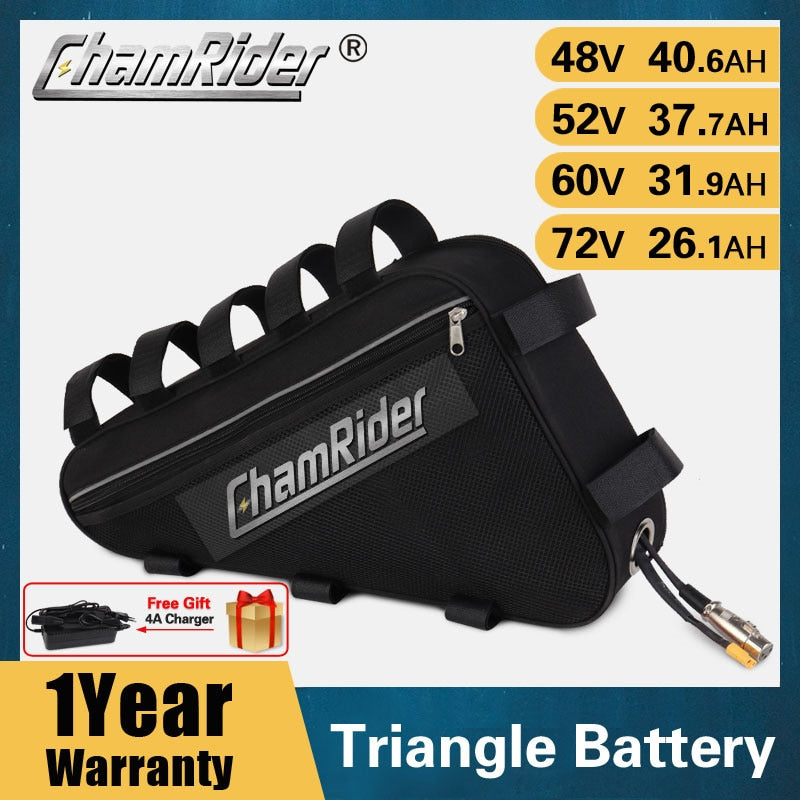 ChamRider 72V Battery 48V52V 40AH Ebike Pack Battery