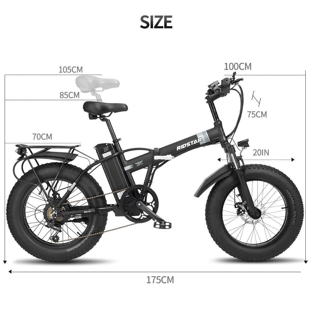 Ridstar E20 Folding Electric Bicycle 1000W